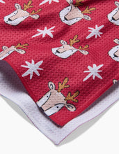 Load image into Gallery viewer, Geometry-Reindeer Star Tea Towel