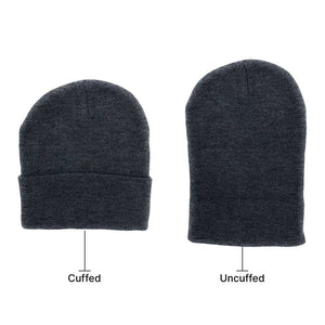 The Park Wholesale - Beanies Caps Toboggan Cuffed Soft Knit in Bulk Multi-Color Plain Blank Wholesale: Khaki