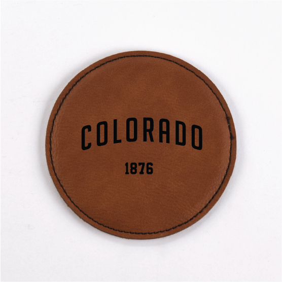 Colorado Leather Coasters: Colorado Collegiate