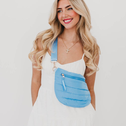 Jolie Puffer Belt Bag Carolina Blue