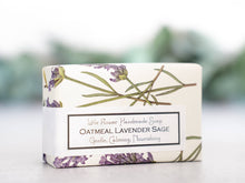 Load image into Gallery viewer, Oatmeal Lavender Sage Handmade Soap: 3.5 oz