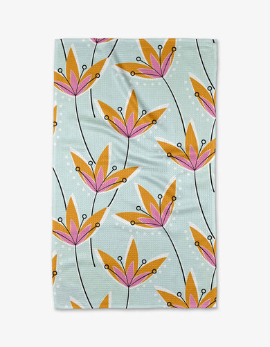 Geometry - Retro Floral Tea Towel
