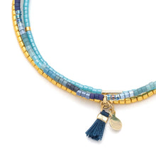 Load image into Gallery viewer, Chromacolor Miyuki Bracelet Trio - Cobalt Multi/Gold