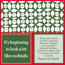 Load image into Gallery viewer, Napkin:XMAS Peace on Earth/Cocktails