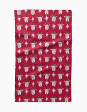 Load image into Gallery viewer, Geometry-Reindeer Star Tea Towel