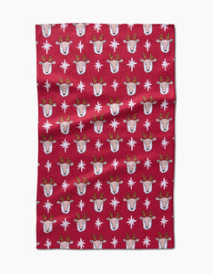 Geometry-Reindeer Star Tea Towel