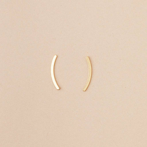 Refined Earring Collection - Comet Curve/Gold Vermeil