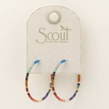 Load image into Gallery viewer, Chromacolor Miyuki Small Hoop - Dark Multi/Silver