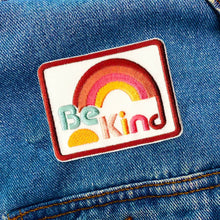 Load image into Gallery viewer, Kosmic Soul - Be Kind Iron On Patch | Be Kind with Rainbow Iron-On Embroid