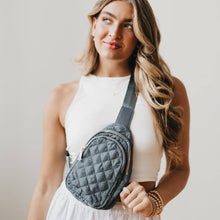 Load image into Gallery viewer, Pinelope Puffer Bum Bag: Gray