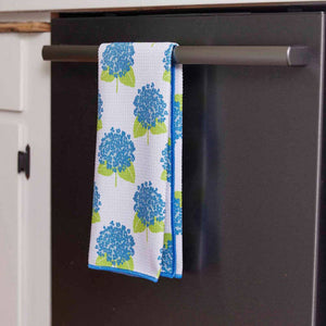 HYDRANGEA BLUE blu Kitchen Tea Towel