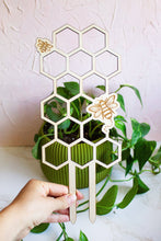 Load image into Gallery viewer, Honeycomb Wooden Plant Trellis