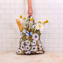Load image into Gallery viewer, ANEMONE POPPY blu Bag Reusable Shopper Tote