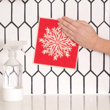 Load image into Gallery viewer, CANDY CANES blu Cloths Reusable Sponge-Cloth, Set of 2