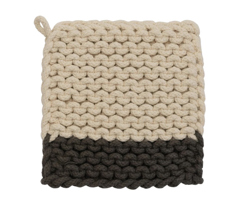 Cotton Crocheted Neutral Pot Holder
