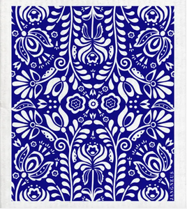 Jangneus - Swedish Dishcloth - Scandi Bloom Blue