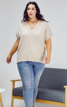 Load image into Gallery viewer, Vanessa Vneck Short Sleeve Sweater (Curvy)