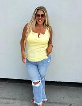 Load image into Gallery viewer, Brandee Snap Henley Tank (Curvy) 2 Colors