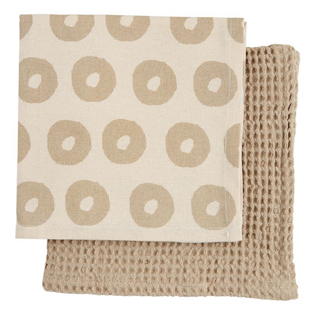 Cream Dot Towel Set