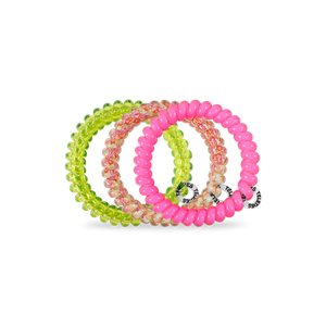 TELETIES - Spiral Hair Coils | Small | Tropical Punch Hair Ties