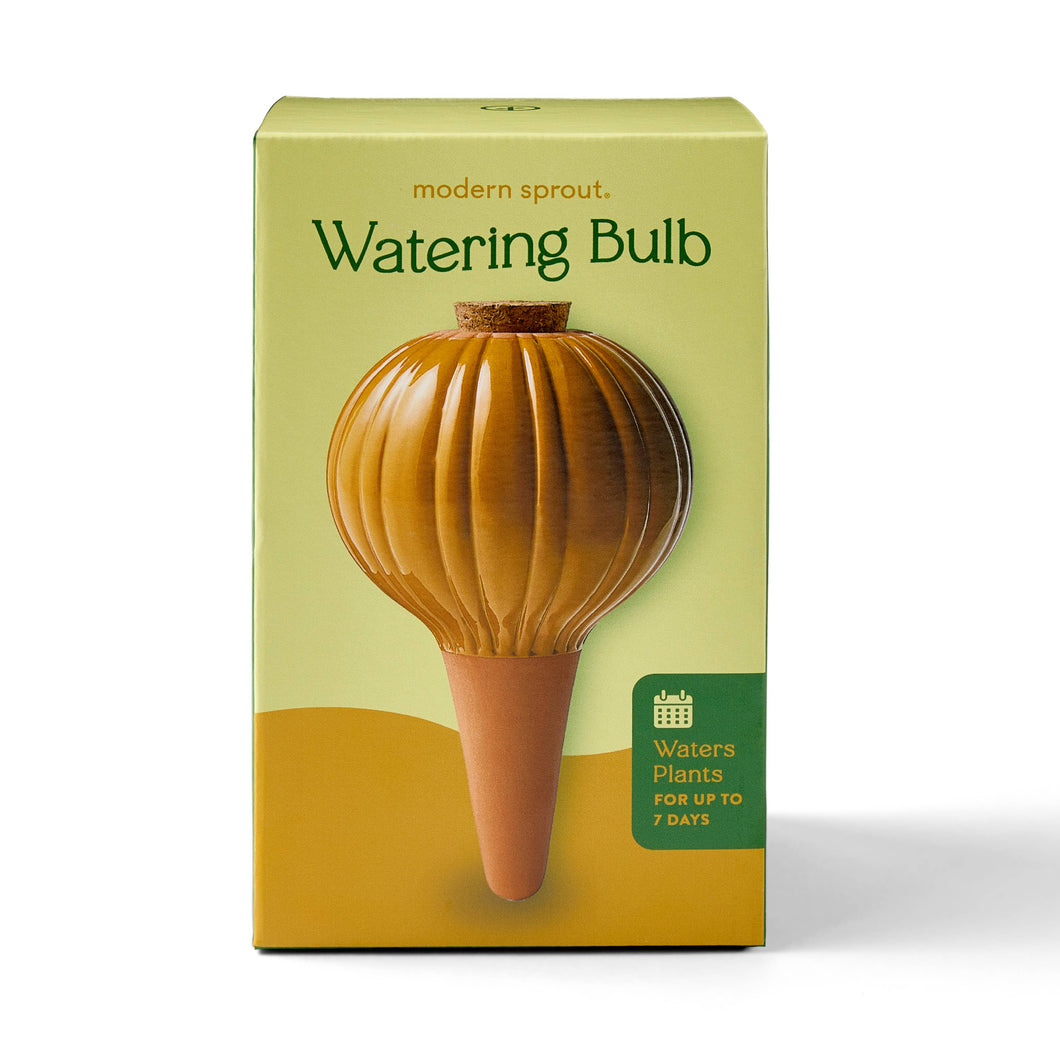 Modern Sprout - Terracotta Watering Bulb: Mustard