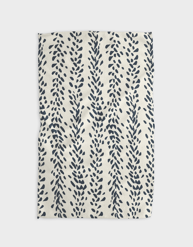 Geometry Reeds Midnight Tea Towel