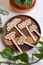 Load image into Gallery viewer, Funny Wooden Plant Markers: Just Trying To Survive