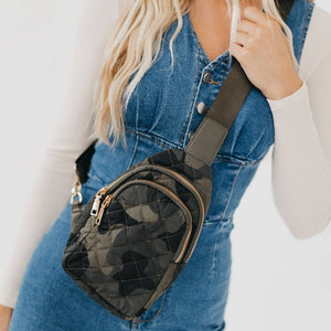 Pinelope Puffer Bum Bag: Gray