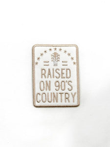 Field Trip Threads - Raised on 90's Country Iron On Patch, Country Music Rodeo