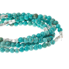 Load image into Gallery viewer, Stone Wrap: Turquoise/silver - Stone of the Sky