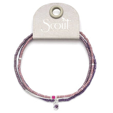 Load image into Gallery viewer, Tonal Chromacolor Miyuki Bracelet Trio - Purple/Silver
