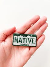 Load image into Gallery viewer, Field Trip Threads - Colorado Native License Plate Iron-On Patch - Ski Patch