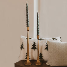 Load image into Gallery viewer, Green Tree Taper Candles, Set of 2