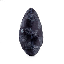 Load image into Gallery viewer, Black Checker Chewy Vuitton Bone Squeaker Dog Toy: Large