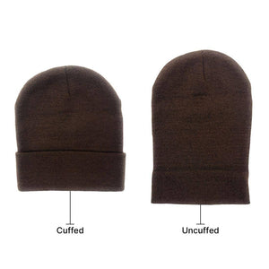 The Park Wholesale - Beanies Caps Toboggan Cuffed Soft Knit in Bulk Multi-Color Plain Blank Wholesale: Light Grey