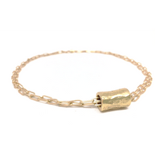 Load image into Gallery viewer, EG Barrel on Double Gold Paperclip Necklace