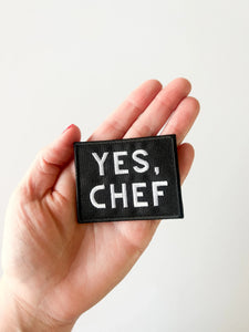 Field Trip Threads - Yes Chef Black Iron-on Sew-on Patch