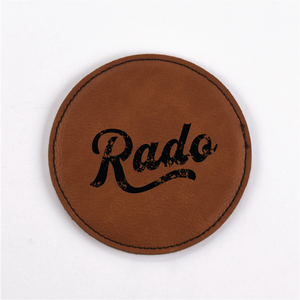 Colorado Leather Coasters: Colorado Rado Script