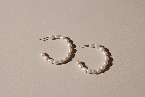 Pearl Hoops: One Size