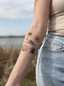 NatureTats - Beach Life Temporary Tattoos