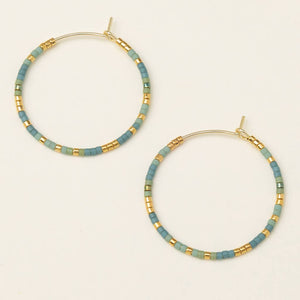 Chromacolor Miyuki Small Hoop - Turquoise Mint/Gold