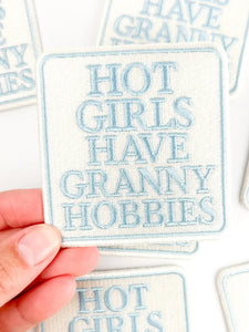 Field Trip Threads - Hot Girls Have Granny Hobbies Patch – Embroidered Iron On