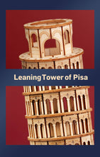 Load image into Gallery viewer, 3D Laser Cut Wooden Puzzle: Leaning Tower of Pisa