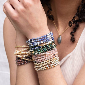 Stone Wrap: Mother of Pearl/Gold - Stone of Prosperity
