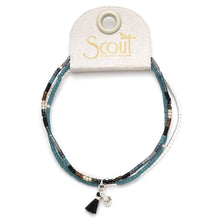 Load image into Gallery viewer, Chromacolor Miyuki Bracelet Trio - Black Multi/Silver