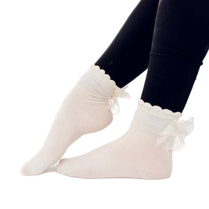 Tulle Bow Socks