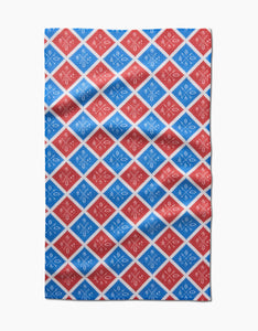 Geometry-Ski Patch Tea Towel