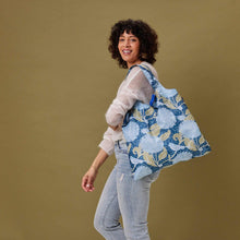 Load image into Gallery viewer, CHRYSANTHEMUM blu Bag Reusable Shopper Tote