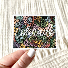 Load image into Gallery viewer, Colorado Floral State Sticker, 3x2.25in