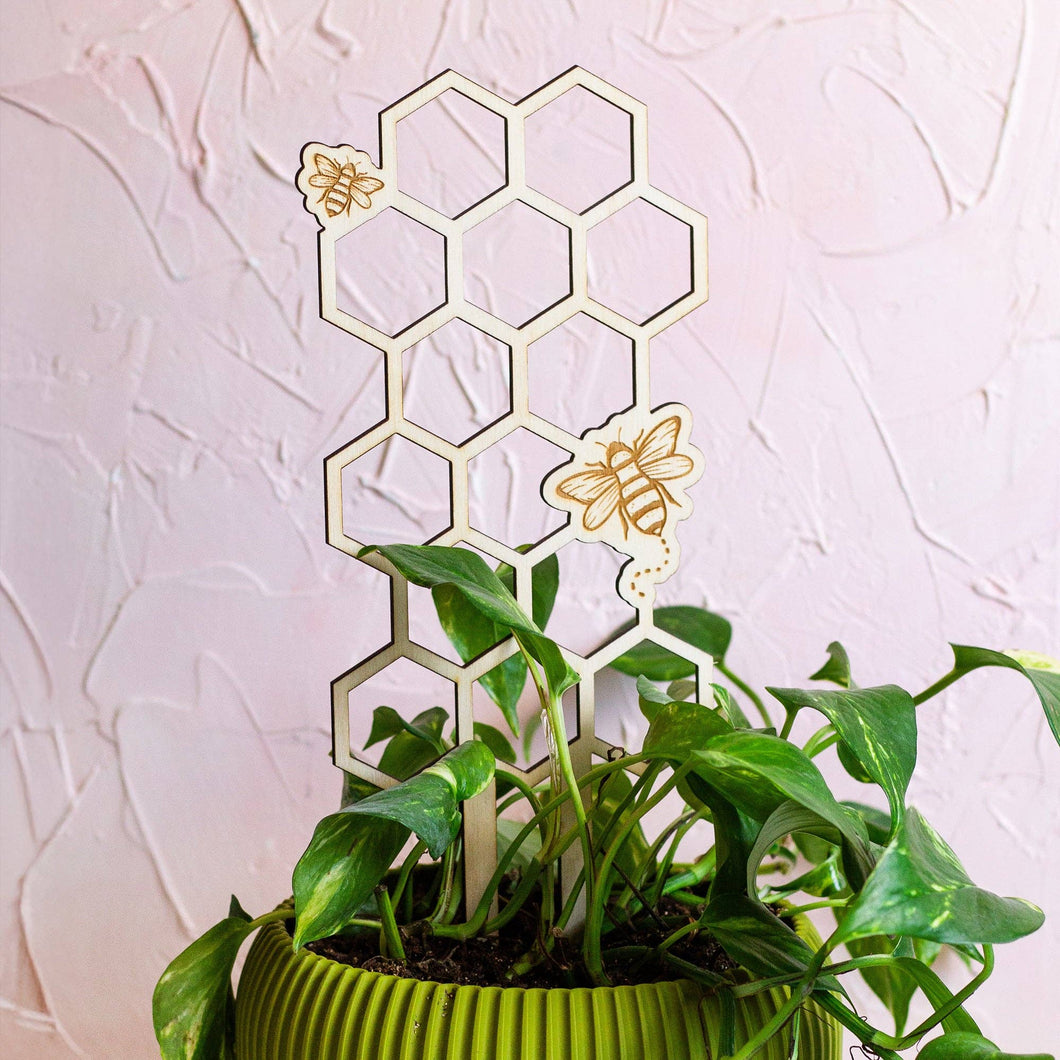 Honeycomb Wooden Plant Trellis